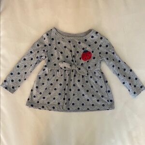 Carter's Gray and Blue Long Sleeve Tee with Whimsical Design